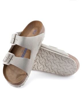 Birkenstock Arizona Suede Antique White. New size 41 W10 M8